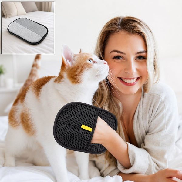 Reusable Lint Remover Glove For Pet Hair Sofa Clothes And Fabric Care (1 Pc)