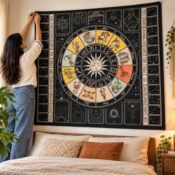 Mandala Wall Hanging Tapestry For Bedroom And Living Room Interior (148x127cm)